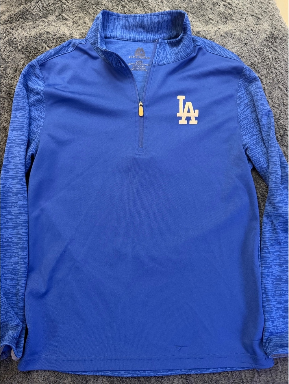 Majestic Athletic Los Angeles Dodgers Blue 1/4 Zip Pullover Sweatshirt